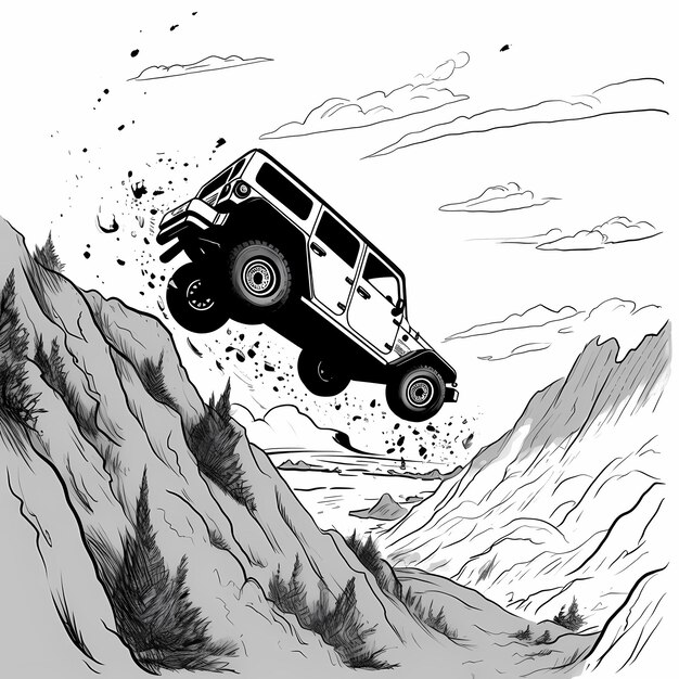 Foto calvin e hobbes extreme jeep journey mountain madness