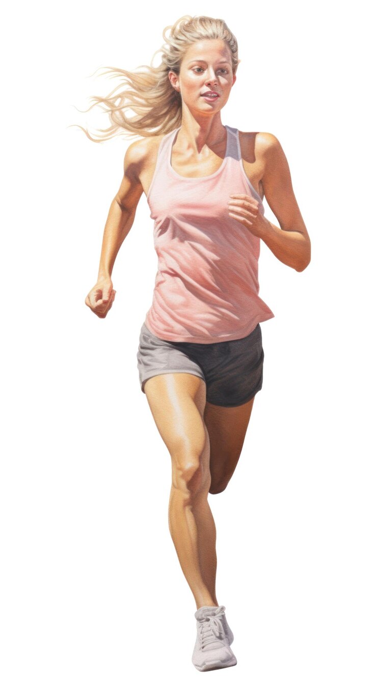 Foto calzado para correr de mujer de png, pantalones cortos para correr generados por ia imagen de rawpixel