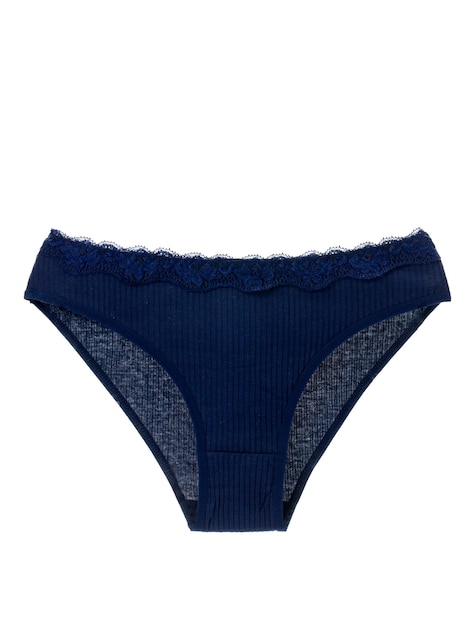 Calzoncillos de algodón y encaje para mujer, ropa interior aislada