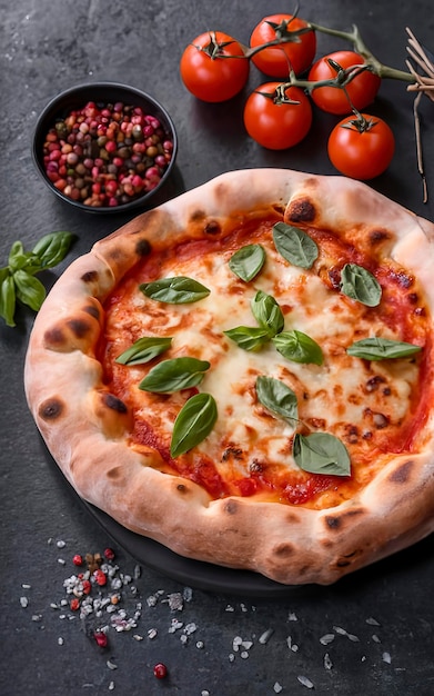 Calzone pizza italiana com ervas frescas e ervas comida saudável