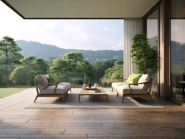 Cama confortável casa casa vista moderna design arquitetura interior janela cadeira de móveis de luxo