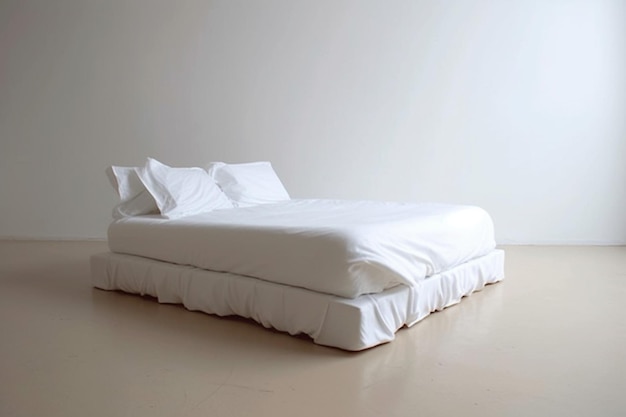 Cama em branco limpa