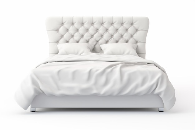 Cama em fundo branco isolado