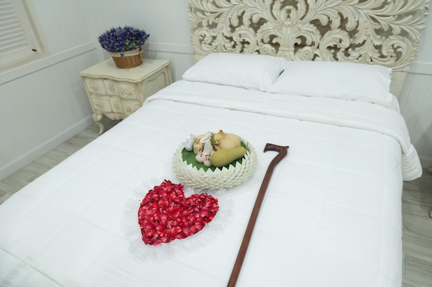 Cama nupcial, casamento na Tailândia, cama romântica