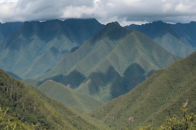 Foto camadas de montanhas nas filipinas