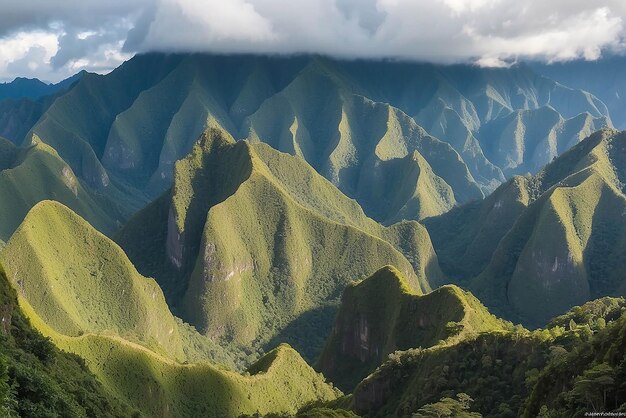 Foto camadas de montanhas nas filipinas