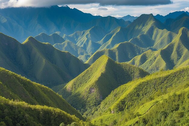 Foto camadas de montanhas nas filipinas