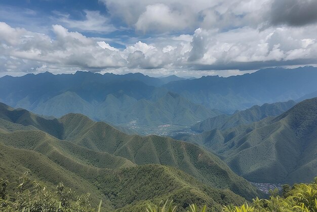 Foto camadas de montanhas nas filipinas