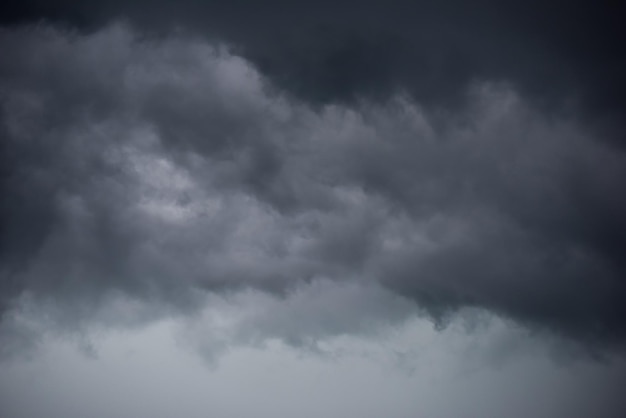 Camadas escuras de chuva nublada chegando