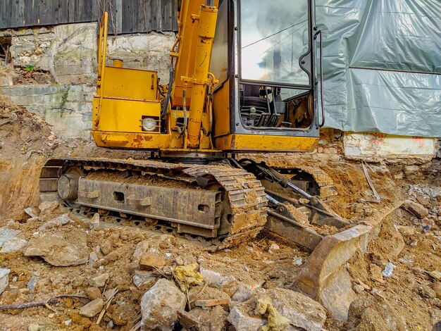 Foto câmara de construção amarela