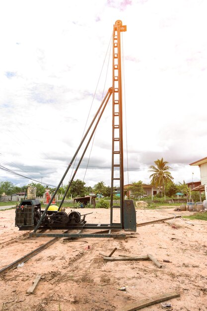 Foto câmara de construção contra o céu