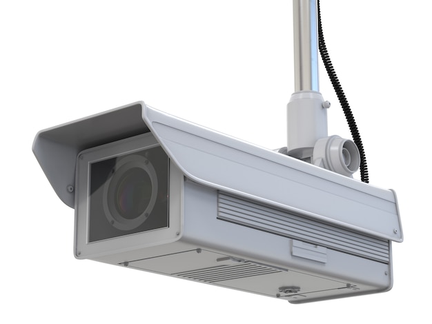 Cámara de seguridad de renderizado 3D o cámara de circuito cerrado de televisión en el techo