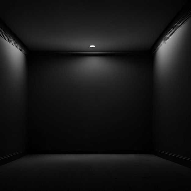 Câmara vazia paredes planas escuras iluminação irradiante realista fundo de baixa saturação