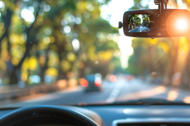 cámara de video de automóvil conduciendo