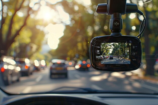 cámara de video de automóvil conduciendo