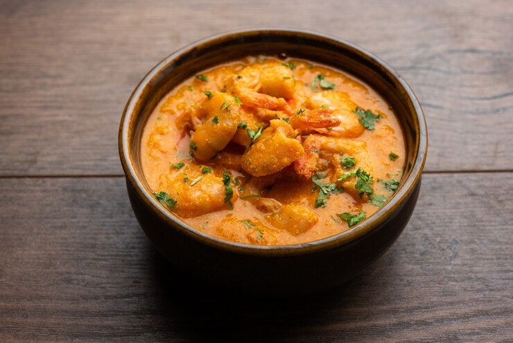 Foto camarão goês ou caril de camarão ou zinga masala, também conhecido como kolambiãƒâƒã‚â‚ãƒâ‚â kalwanãƒâƒã‚â‚ãƒâ‚ã‚â ou tikhle