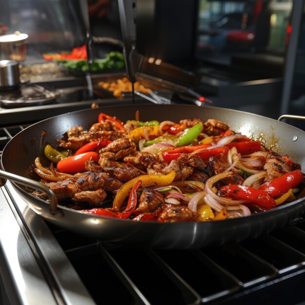 Foto camarão tailandês picante stirfry camarão frito com alho chili fotografia de comida tailandesa