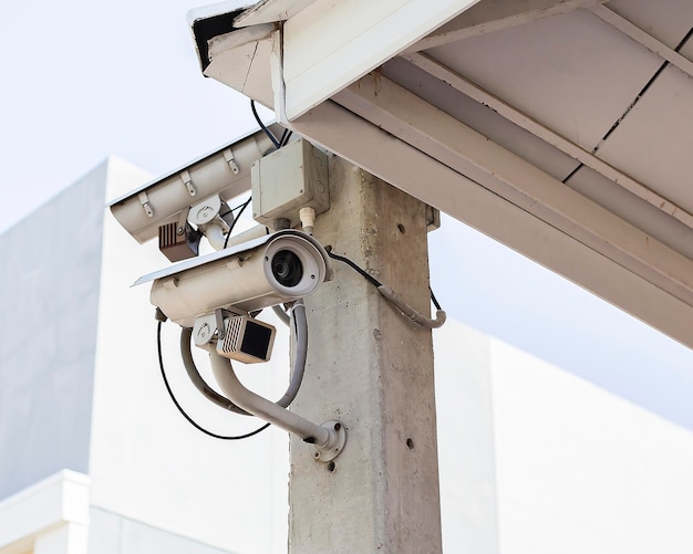 Cámaras CCTV instaladas fuera del concepto de protección de seguridad del edificio.