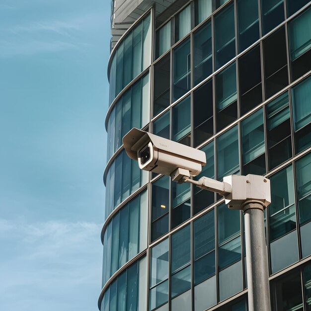 Cámaras en edificios modernos vigilancia profesional seguridad al aire libre para las redes sociales Post Siz