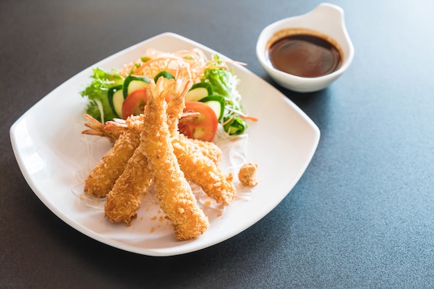 Camarones Fritos Con Salsa Tonkatsu