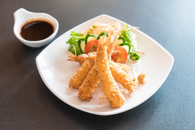 Camarones Fritos Con Salsa Tonkatsu