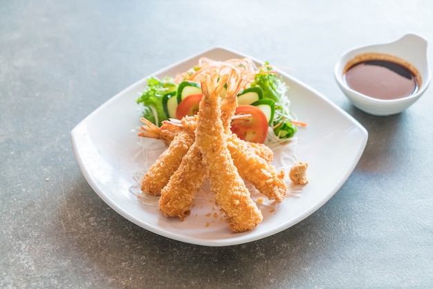 Camarones Fritos Con Salsa Tonkatsu