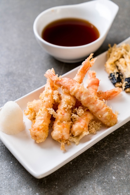 camarones tempura rebozados camarones fritos con vegetales