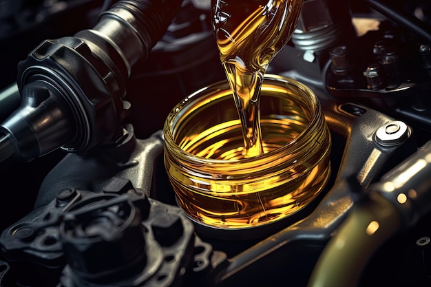 Cambiar el aceite del motor del automóvil implica llenar o verter aceite nuevo en el motor que se puede donar.
