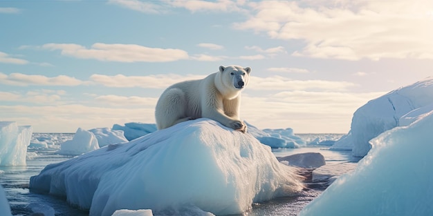 Foto cambio climático los osos polares y la crisis climática los guardianes del ártico un hogar que se calienta