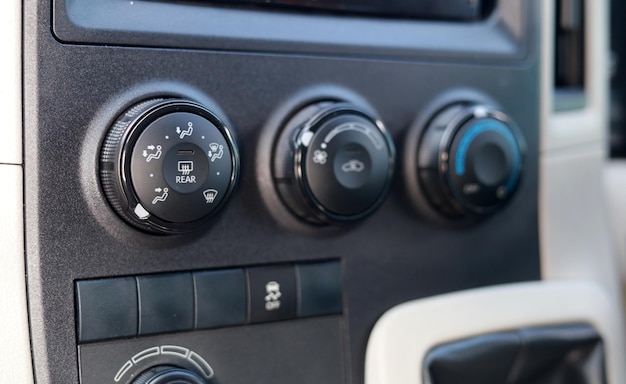 Cambio de interruptor del aire acondicionado del coche conductor cara y piernas modo de soplo control climático de dos fases en el coche