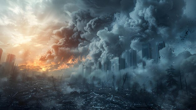 Cambios sísmicos que capturan el clima Terremoto de carbono en una imagen fotográfica real