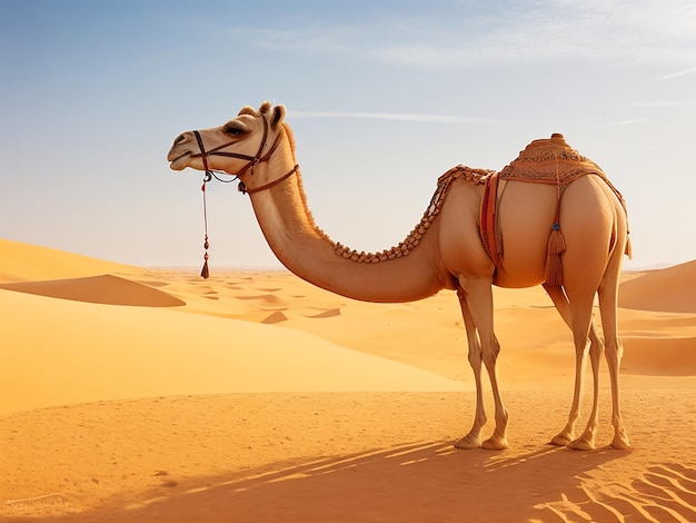Camello animal joroba transporte del desierto generado por IA