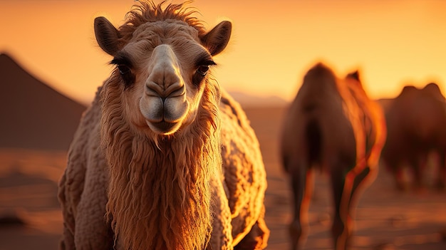 Camello dromedario en el Sahara