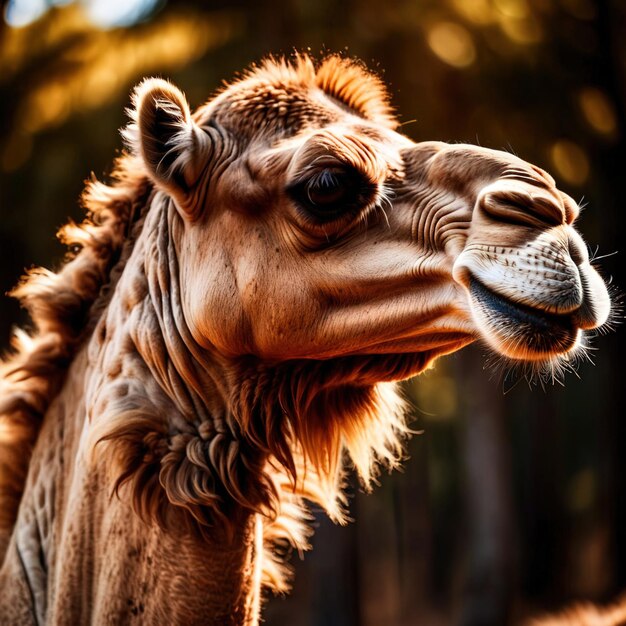 Camelo animal selvagem que vive na natureza parte do ecossistema