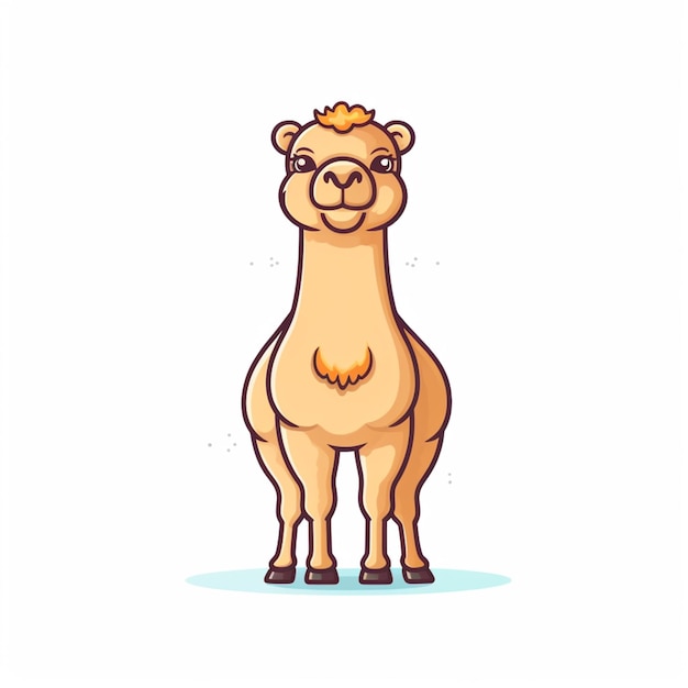 camelo de desenho animado com bigode e óculos na cabeça ai generativa