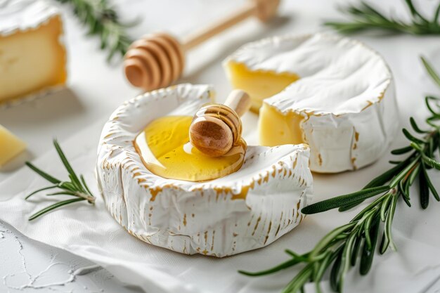 Camembert-Käse mit Rosmarin und Honig