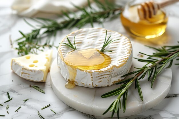 Camembert-Käse mit Rosmarin und Honig