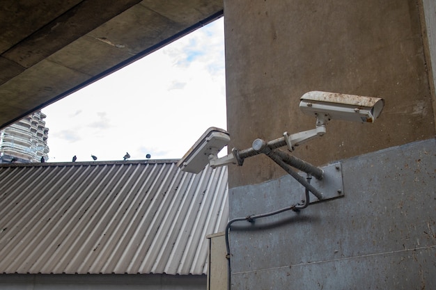 câmera de cctv, cocô de pombo