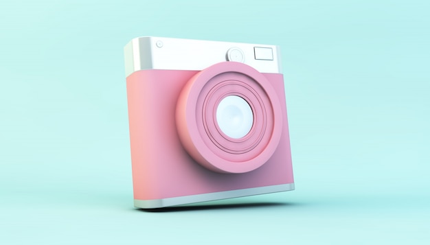 Câmera de mídia social rosa
