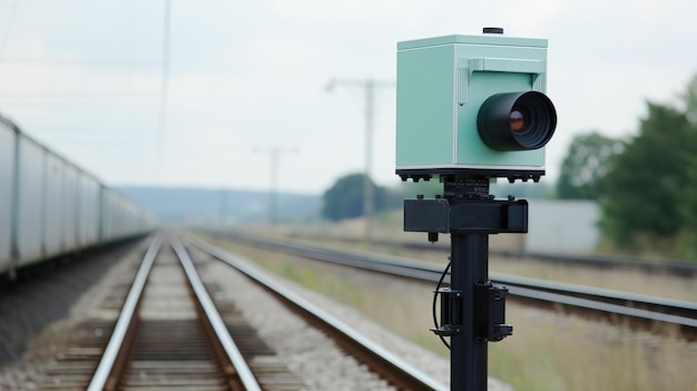 Câmera de rastreamento nas vias ferroviárias Tecnologia do sistema de segurança