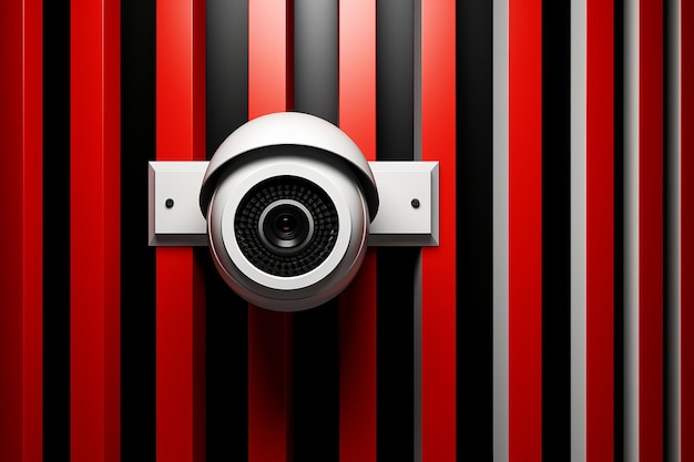 Foto câmera de vigilância com linhas em negrito