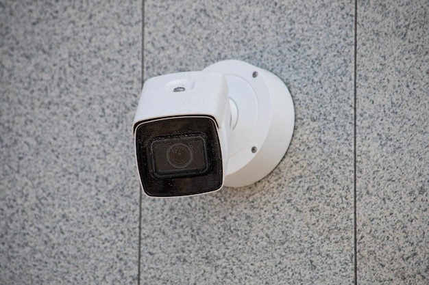 Câmera de vigilância na área de segurança de rua reconhecimento facial Sistema de segurança