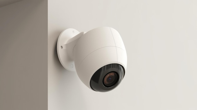 Câmera de vigilância vista de lado Generative AI