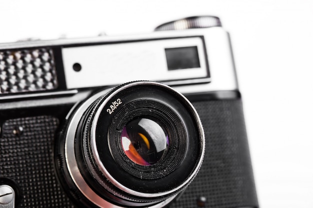 Câmera fotográfica mecânica antiga