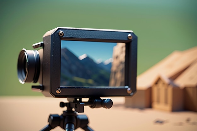 Câmera Gravador de Vídeo Fotografia Equipamento Profissional Papel de Parede Ilustração de Fundo