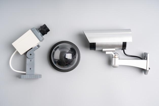 Câmera on-line de segurança CCTV com planta da casa