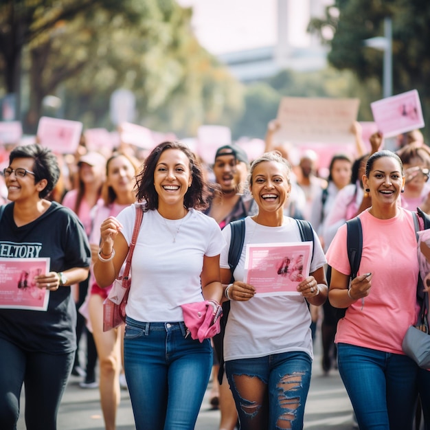 caminata de concientización sobre el cáncer de mama