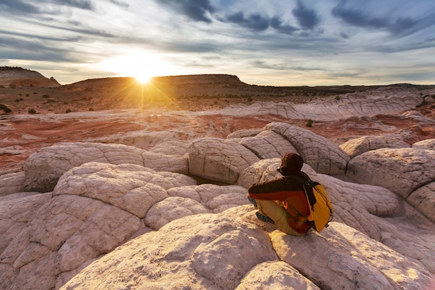 Caminata en las montañas de Utah