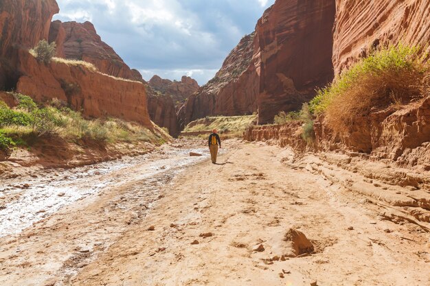 Caminata en las montañas de Utah