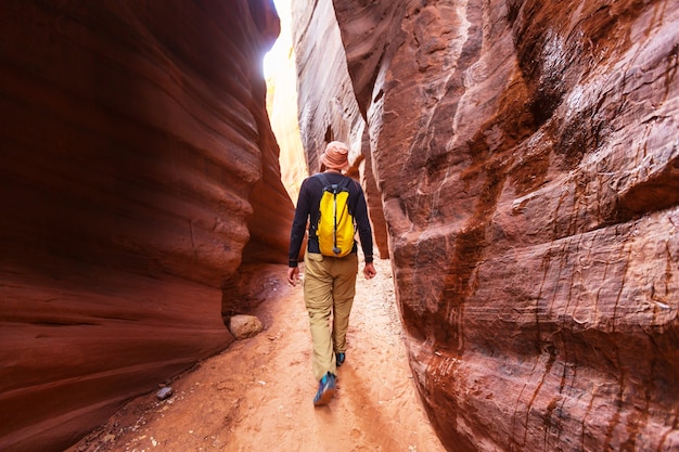 Caminata en las montañas de Utah